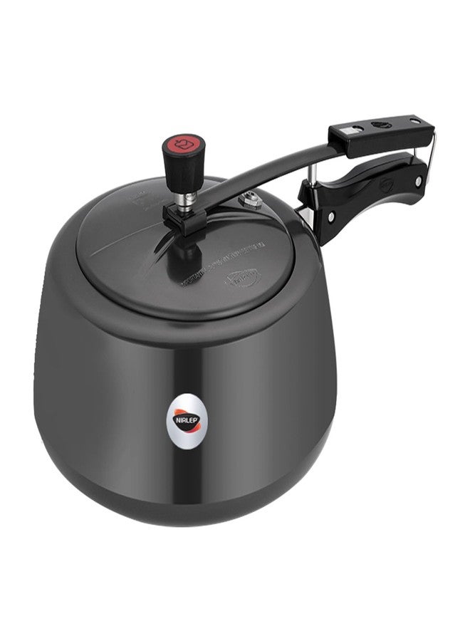 نيرليب طنجرة ضغط يدوية من الألومنيوم المؤكسد الصلب من نيرليب نوتري هيلث سعة 3 لترات بغطاء داخلي - Image 1